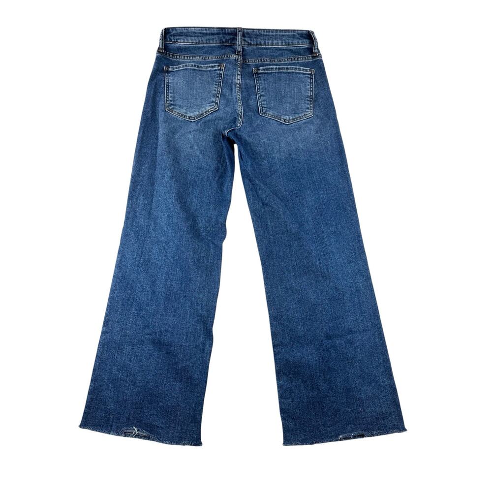 Kut from the Kloth Charlotte Jeans 6 High Rise Culotte Medium Wash Denim Casual - Picture 2 of 9